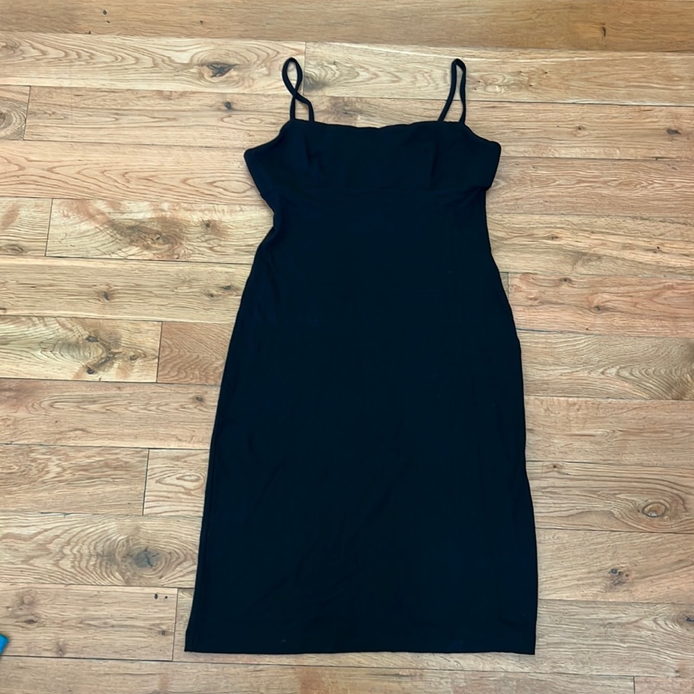 BCBG black midi dress, size S